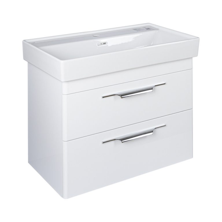 TMP LUX 60 fali fürdőszobabútor - CeraStyle SHARP 37100 mosdóval - 60 x 48 cm - Image 2