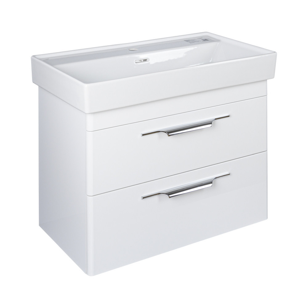 TMP LUX 60 fali fürdőszobabútor - CeraStyle SHARP 37100 mosdóval - 60 x 48 cm - Image 2