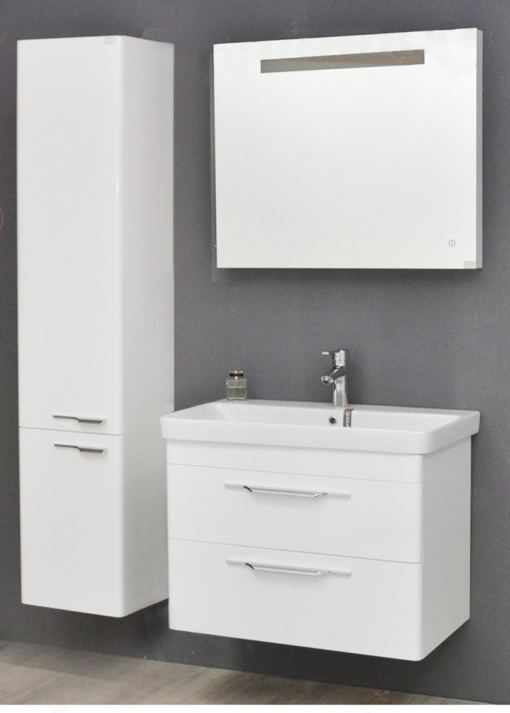 TMP LUX 60 fali fürdőszobabútor - CeraStyle SHARP 37100 mosdóval - 60 x 48 cm - Image 4