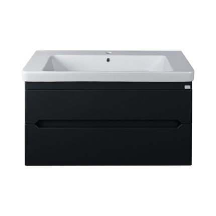 TMP SHARP 105 - FEKETE - fali fürdőszobabútor- Sanovit LUXURY 11105 mosdóval - 105 x 46 cm