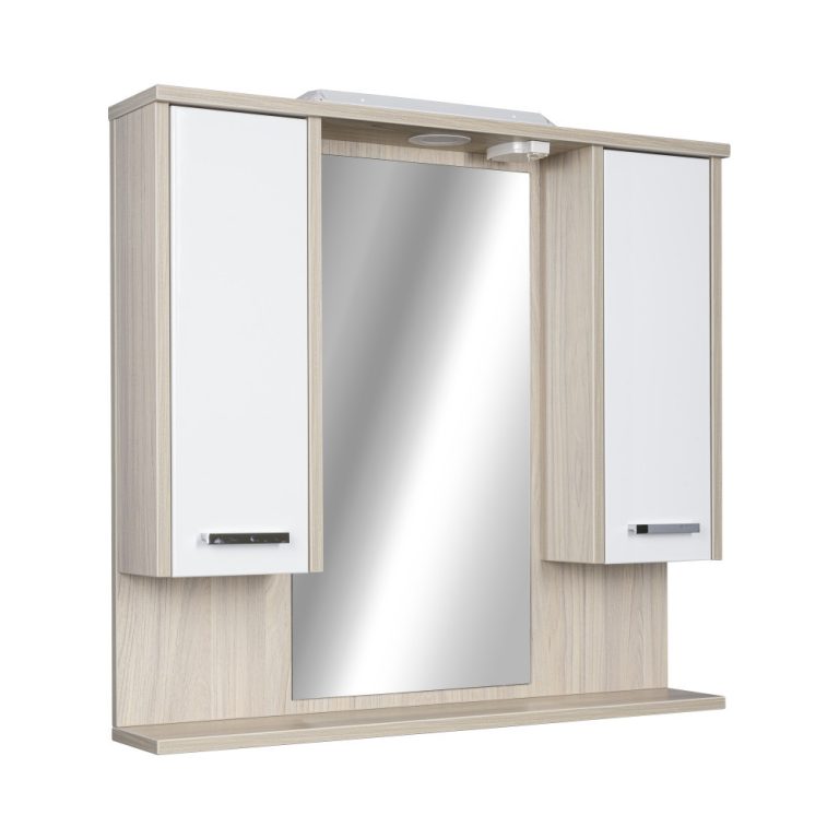 TMP ZX - SONOMA - Tükrös fürdőszobai szekrény LED világítással - 95 x 80 cm - Image 2