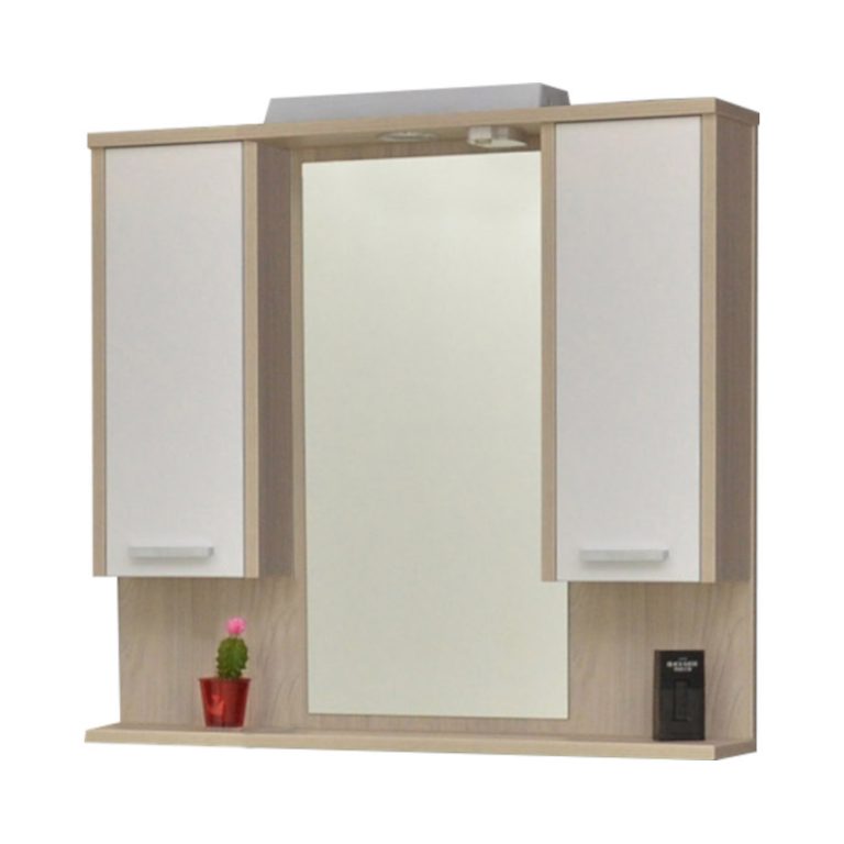TMP ZX - SONOMA - Tükrös fürdőszobai szekrény LED világítással - 95 x 80 cm - Image 3