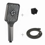 Caldo Freddo Blackspirit zuhanyszett - 3 funkciós zuhanyfejjel - GUNMETAL - szürke