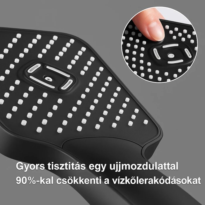 Caldo Freddo Blackspirit zuhanyszett - 3 funkciós zuhanyfejjel - GUNMETAL - szürke