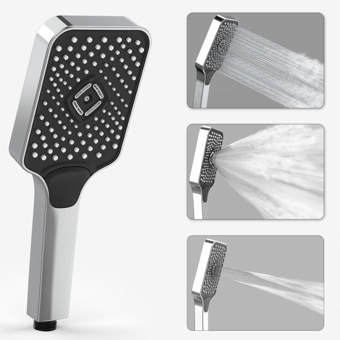 Caldo Freddo Blackspirit zuhanyszett - 3 funkciós zuhanyfejjel - GUNMETAL - szürke