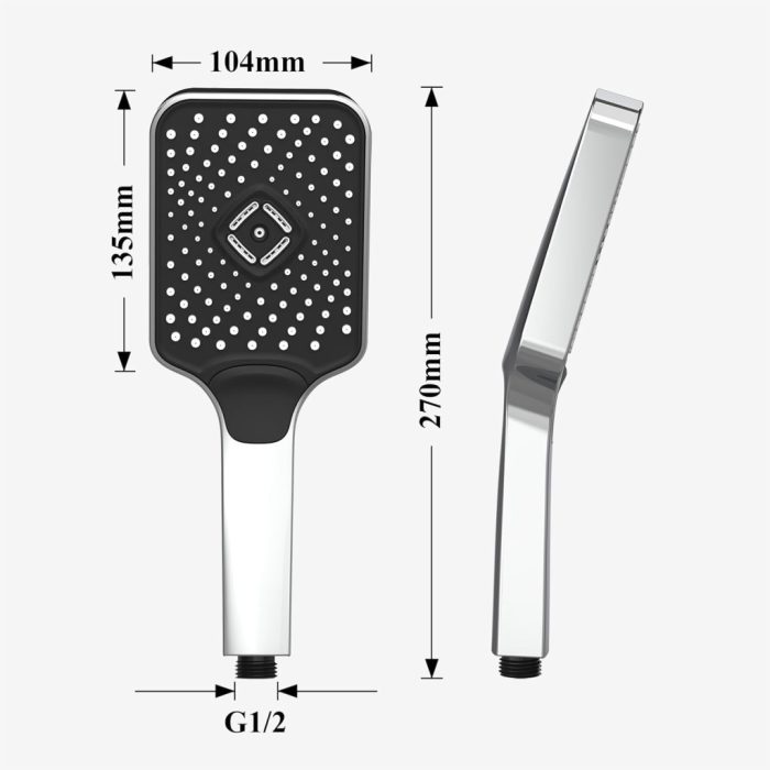 Caldo Freddo Blackspirit zuhanyszett - 3 funkciós zuhanyfejjel - GUNMETAL - szürke