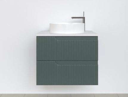 Piramida EURIDIKA fali fürdőszobabútor - mosdópult mosdó nélkül -2 fiókos - PINO ZÖLD - 65 x48x53 cm