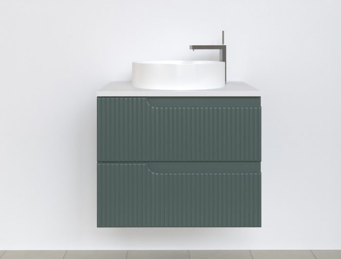 Piramida EURIDIKA fali fürdőszobabútor - mosdópult mosdó nélkül -2 fiókos - PINO ZÖLD - 65 x48x53 cm