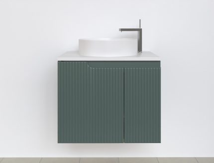 Piramida EURIDIKA fali fürdőszobabútor - mosdópult mosdó nélkül-2 ajtós-PINO ZÖLD - 65 x 48 x 53 cm