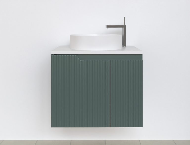 Piramida EURIDIKA fali fürdőszobabútor - mosdópult mosdó nélkül-2 ajtós-PINO ZÖLD - 65 x 48 x 53 cm