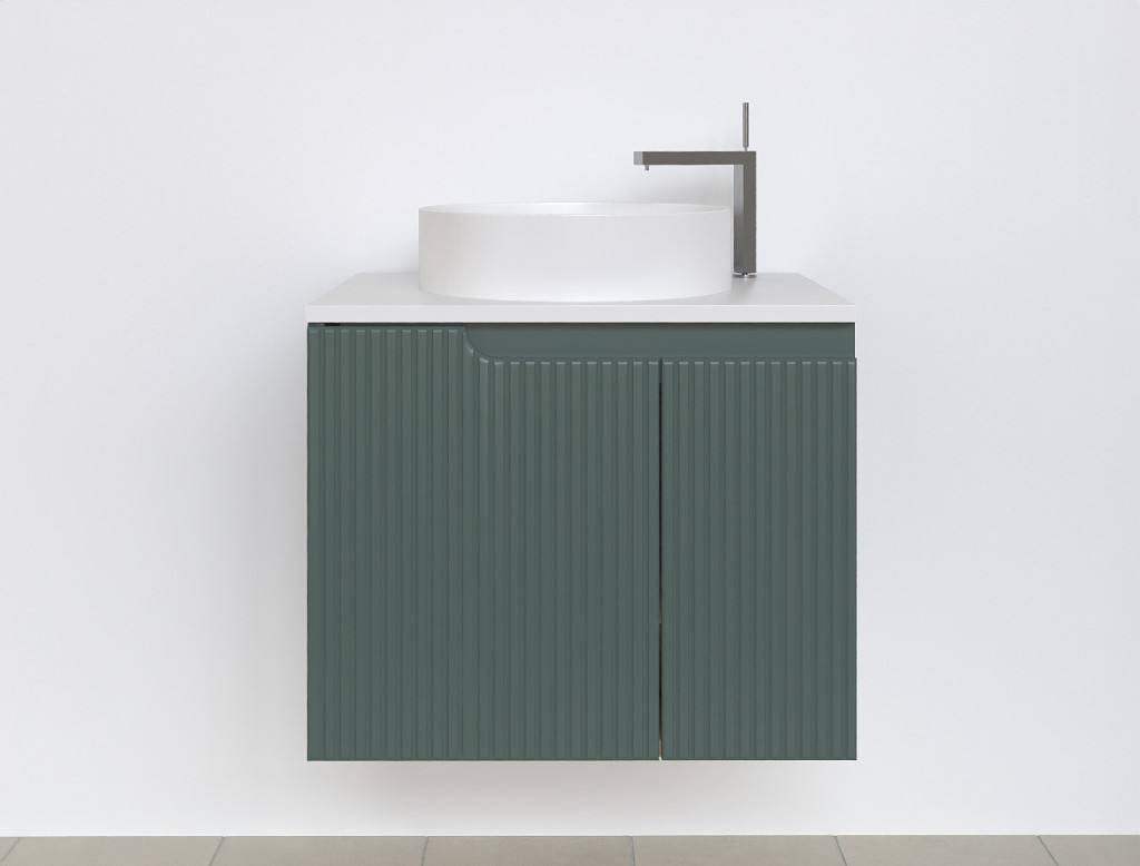 Piramida EURIDIKA fali fürdőszobabútor - mosdópult mosdó nélkül-2 ajtós-PINO ZÖLD - 65 x 48 x 53 cm