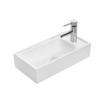 Sanovit MINI - PULTRA ültethető - Top Counter - porcelán mosdó - - 50 x 25,5 cm