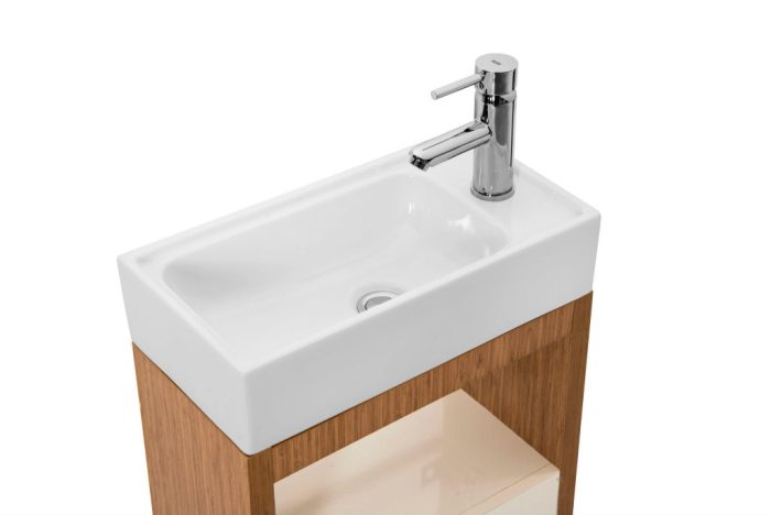 Sanovit MINI - PULTRA ültethető - Top Counter - porcelán mosdó - - 50 x 25,5 cm