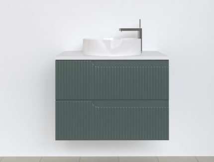 Piramida EURIDIKA fali fürdőszobabútor - mosdópult mosdó nélkül -2 fiókos - PINO ZÖLD - 75x48 x53 cm