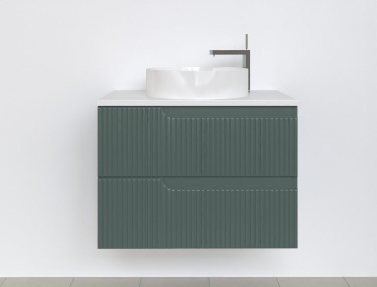 Piramida EURIDIKA fali fürdőszobabútor - mosdópult mosdó nélkül -2 fiókos - PINO ZÖLD - 75x48 x53 cm