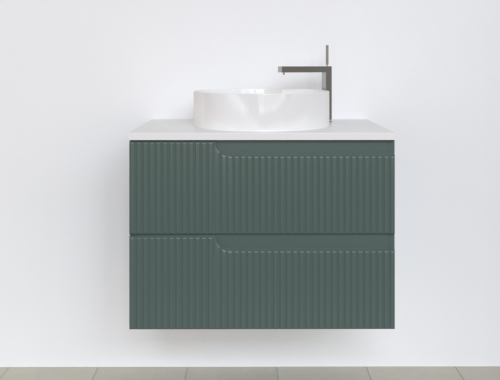 Piramida EURIDIKA fali fürdőszobabútor - mosdópult mosdó nélkül -2 fiókos - PINO ZÖLD - 75x48 x53 cm