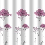 Zuhanyfüggöny - FLOWERS - Impregnált textil - 180 x 200 cm