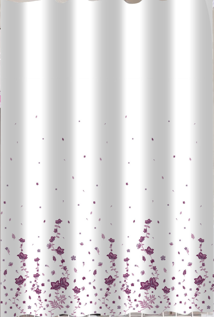Zuhanyfüggöny - MINI FLOWERS - Impregnált textil - 180 x 200 cm
