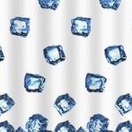 Zuhanyfüggöny - ICE CUBE - Impregnált textil - 180 x 200 cm