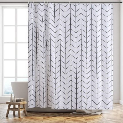 Zuhanyfüggöny - SQUARE - Impregnált textil - 180 x 200 cm