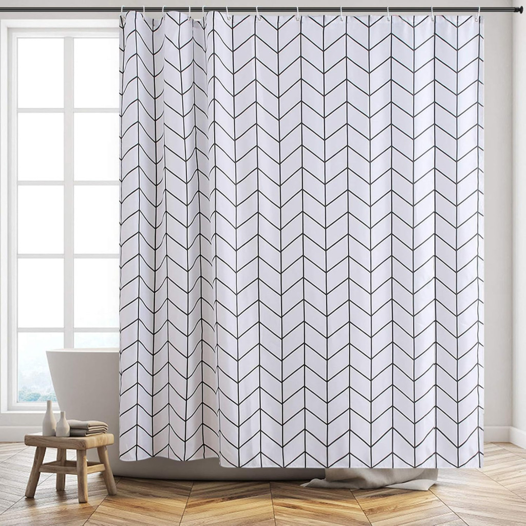 Zuhanyfüggöny - SQUARE - Impregnált textil - 180 x 200 cm