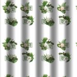 Zuhanyfüggöny - TROPIC - Impregnált textil - 180 x 200 cm