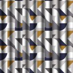 Zuhanyfüggöny - SILVER MOSAIC - Impregnált textil - 180 x 200 cm