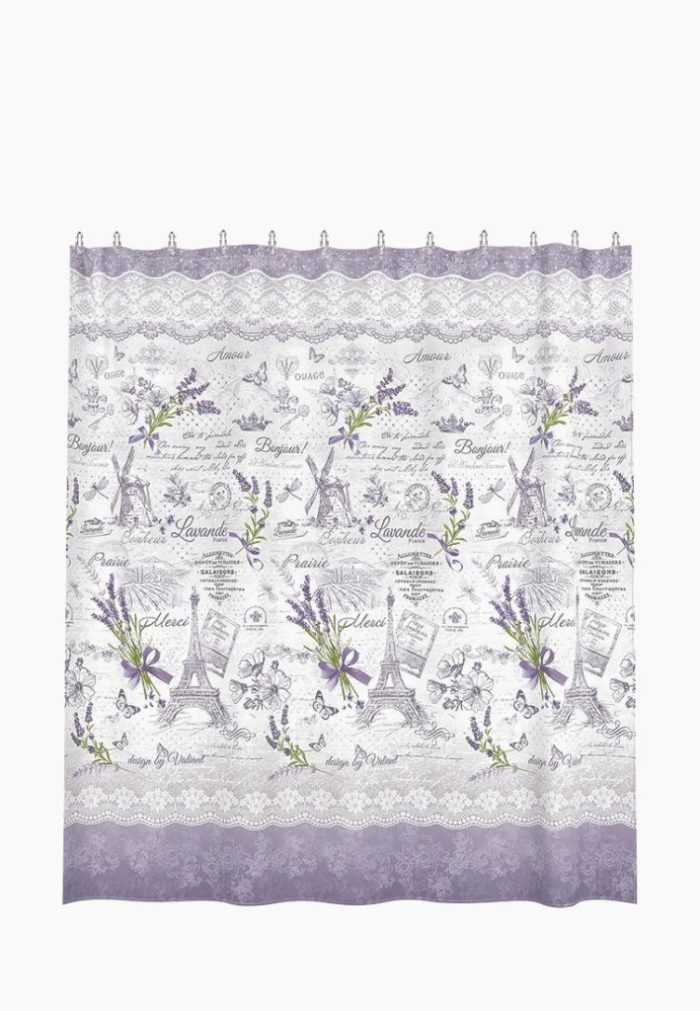 Zuhanyfüggöny - LEVANDE - Impregnált textil - 180 x 200 cm