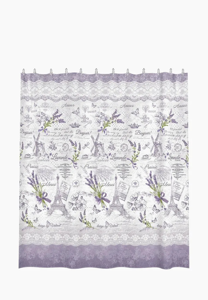 Zuhanyfüggöny - LEVANDE - Impregnált textil - 180 x 200 cm - Image 4
