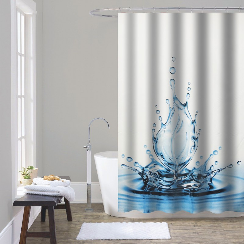 Zuhanyfüggöny - WATER FLOWER - Impregnált textil - 180x200 - Image 3