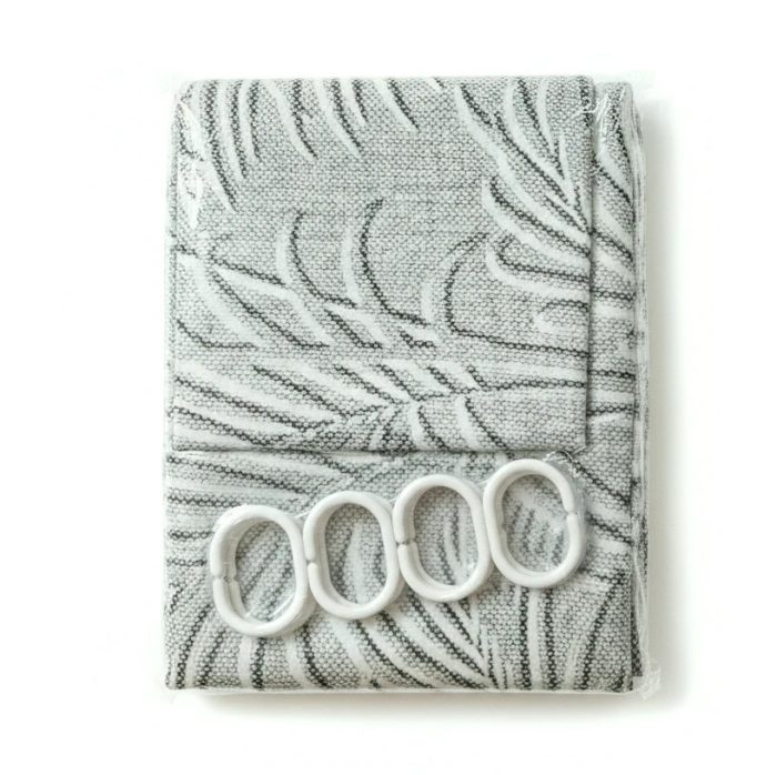 Zuhanyfüggöny - LEAVES - Impregnált textil - 180 x 200 cm