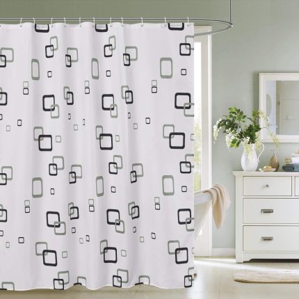 Zuhanyfüggöny - NEW GEOMETRY - Impregnált textil - 180 x 200 cm