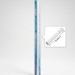 Zuhanyfüggönytartó-rúd - egyenes - állítható/ teleszkópos - fehér - 110-200 cm