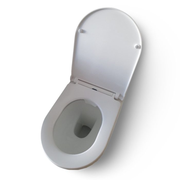 Eros ES OVAL - padlón álló WC - ülőkével komplett - perem nélküli öblítés - alsó/ hátsó kifolyású