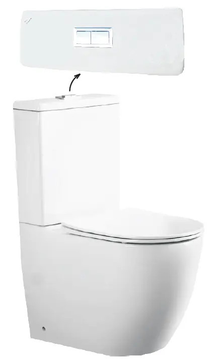Eros ES OVAL monoblokk WC - perem nélküli - WC ülőkével komplett - Image 4