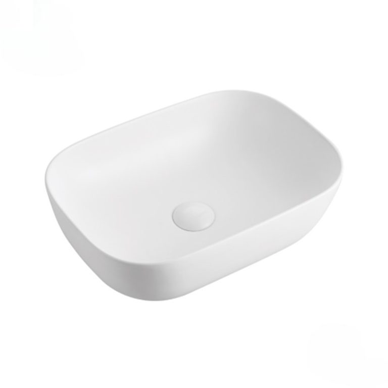 Eros SMILE 3 - PULTRA ültethető - Top Counter - porcelán mosdó - MATT FEHÉR - 46,5 x 32,5 x 13 cm - Image 3