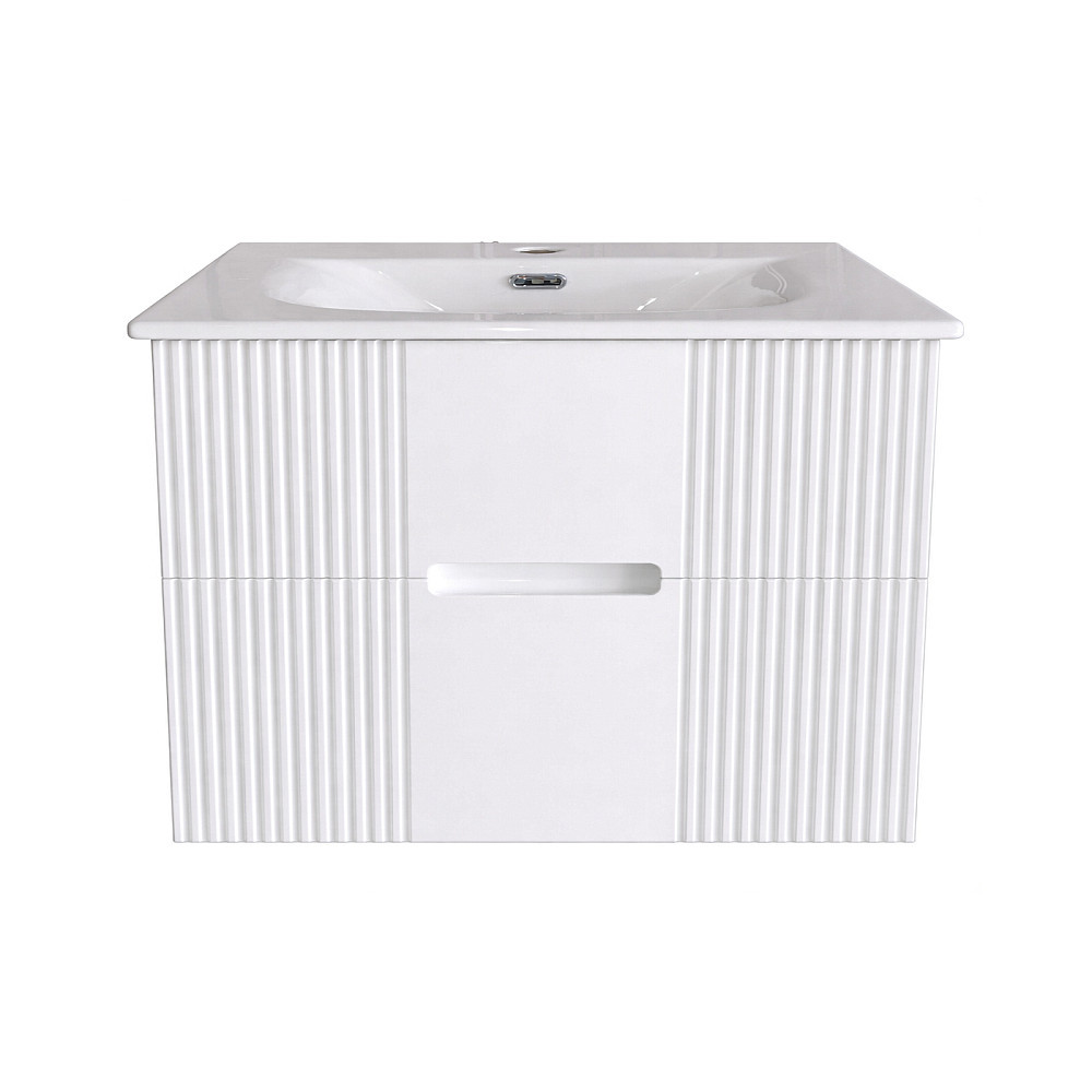TMP MODENA 75 fali függesztett fürdőszobabútor - SKY E-8099-75 porcelán mosdóval - 75 x 46 x 55 cm