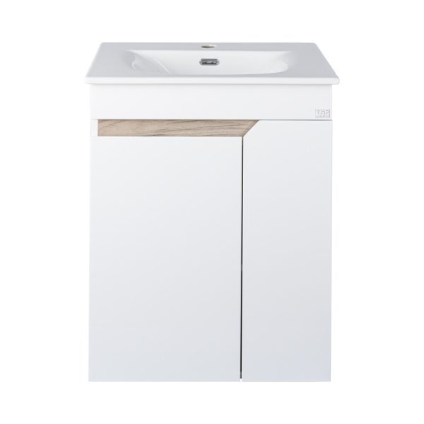 TMP VISION LONG 60 fali függesztett fürdőszobai bútor - SKY E-8099-60 mosdóval- 61 x 46 x 74 cm