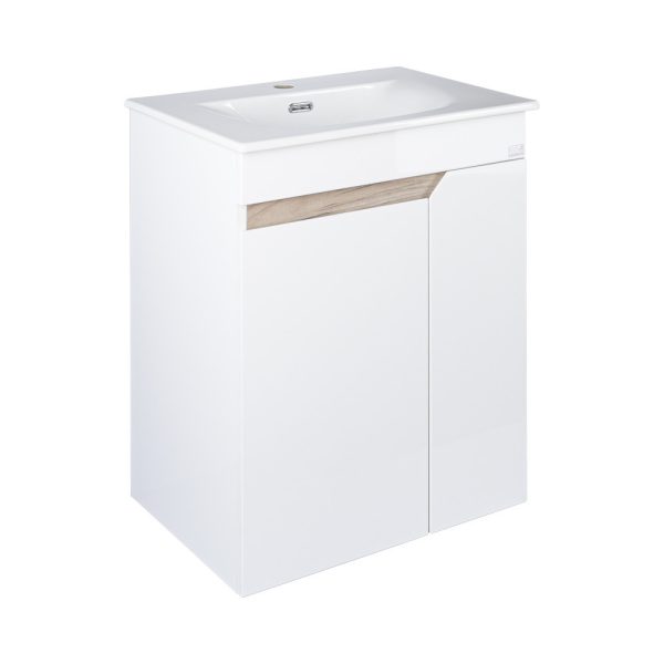 TMP VISION LONG 60 fali függesztett fürdőszobai bútor - SKY E-8099-60 mosdóval- 61 x 46 x 74 cm
