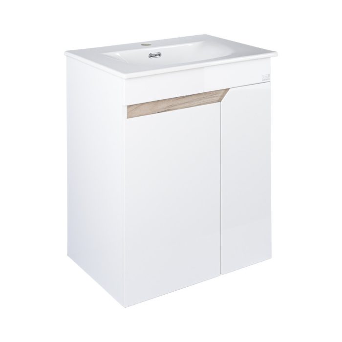 TMP VISION LONG 60 fali függesztett fürdőszobai bútor - SKY E-8099-60 mosdóval- 61 x 46 x 74 cm