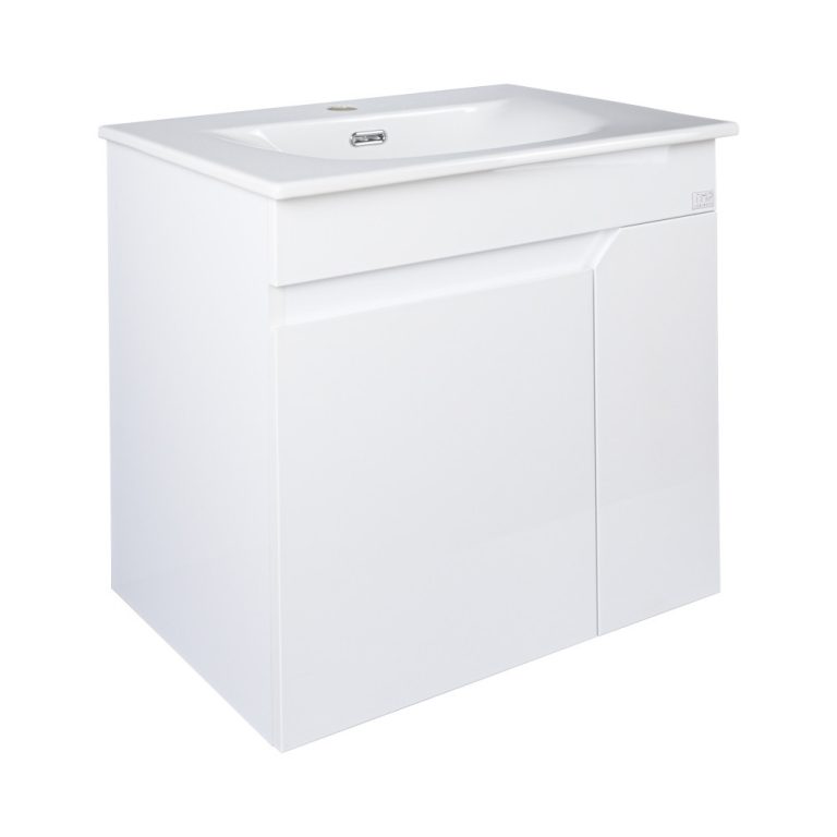TMP VISION 60 fali függesztett fürdőszobai bútor - SKY E-8099-60 porcelán mosdóval - 61 x 46 x 56 cm - Image 2