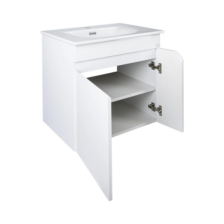 TMP VISION 60 fali függesztett fürdőszobai bútor - SKY E-8099-60 porcelán mosdóval - 61 x 46 x 56 cm - Image 3