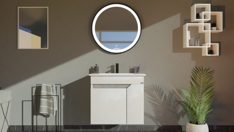 TMP VISION 60 fali függesztett fürdőszobai bútor - SKY E-8099-60 porcelán mosdóval - 61 x 46 x 56 cm - Image 4