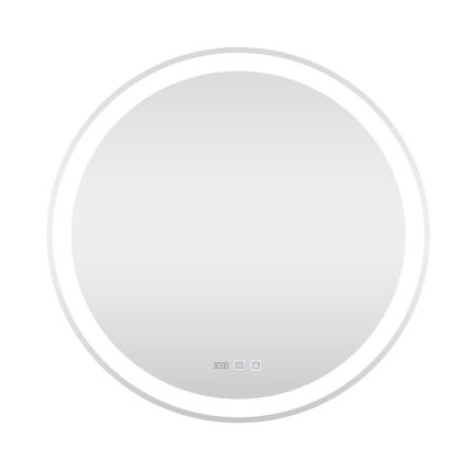 Viva AURA fürdőszoba tükör - érintőkapcsolós - páramenetesítős - órával - LED - KEREK - átmérő 60cm