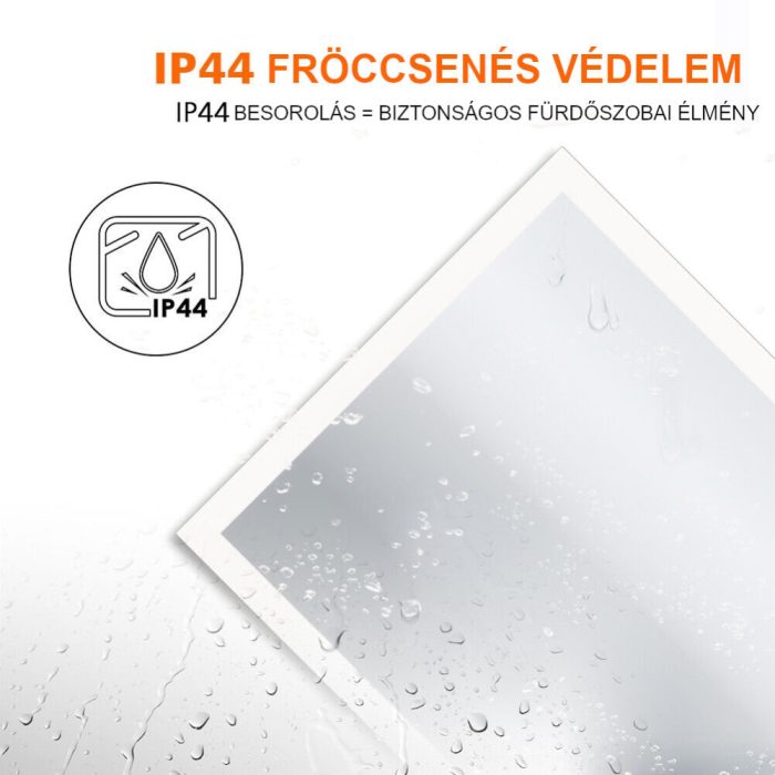 Viva AURA fürdőszoba tükör - érintőkapcsolós - páramenetesítős - órával - LED - KEREK - átmérő 60cm