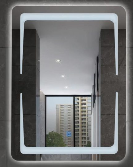 Viva AURA NORD fürdőszobai tükör - érintőkapcsolóval - LED - ÁLLÓ / FEKVŐ - 60 x 80 cm