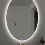 Viva AURA PINO 60 fürdőszoba tükör - érintésmentes - AMBIENT LED - ELIPSZIS -ÁLLÓ - 60x80 cm
