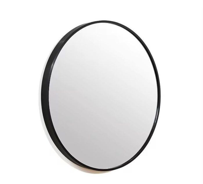 Viva AURA DELTA fürdőszoba tükör - érintésmentes kapcsoló - FEKETE - LED - KEREK - átmérő 60 cm