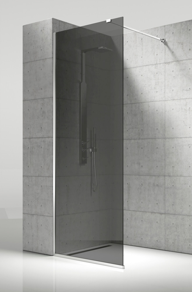 Vela Banyo WALK IN zuhanyfal - 8 mm vízlepergetői FÜSTÜVEG - 130 x 200 cm - Image 2