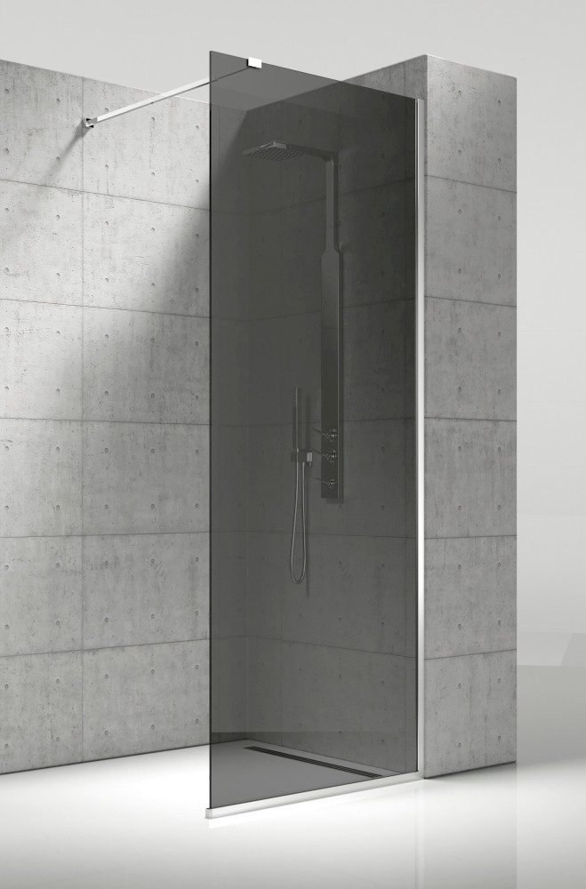 Vela Banyo WALK IN zuhanyfal - 8 mm vízlepergetői FÜSTÜVEG - 130 x 200 cm - Image 3